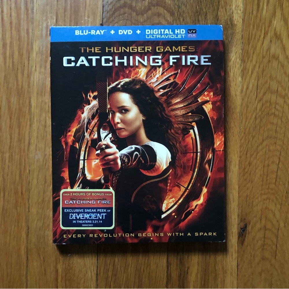 The Hunger Games Catching Fire Blu-Ray & DVD Starring Jennifer Lawrence